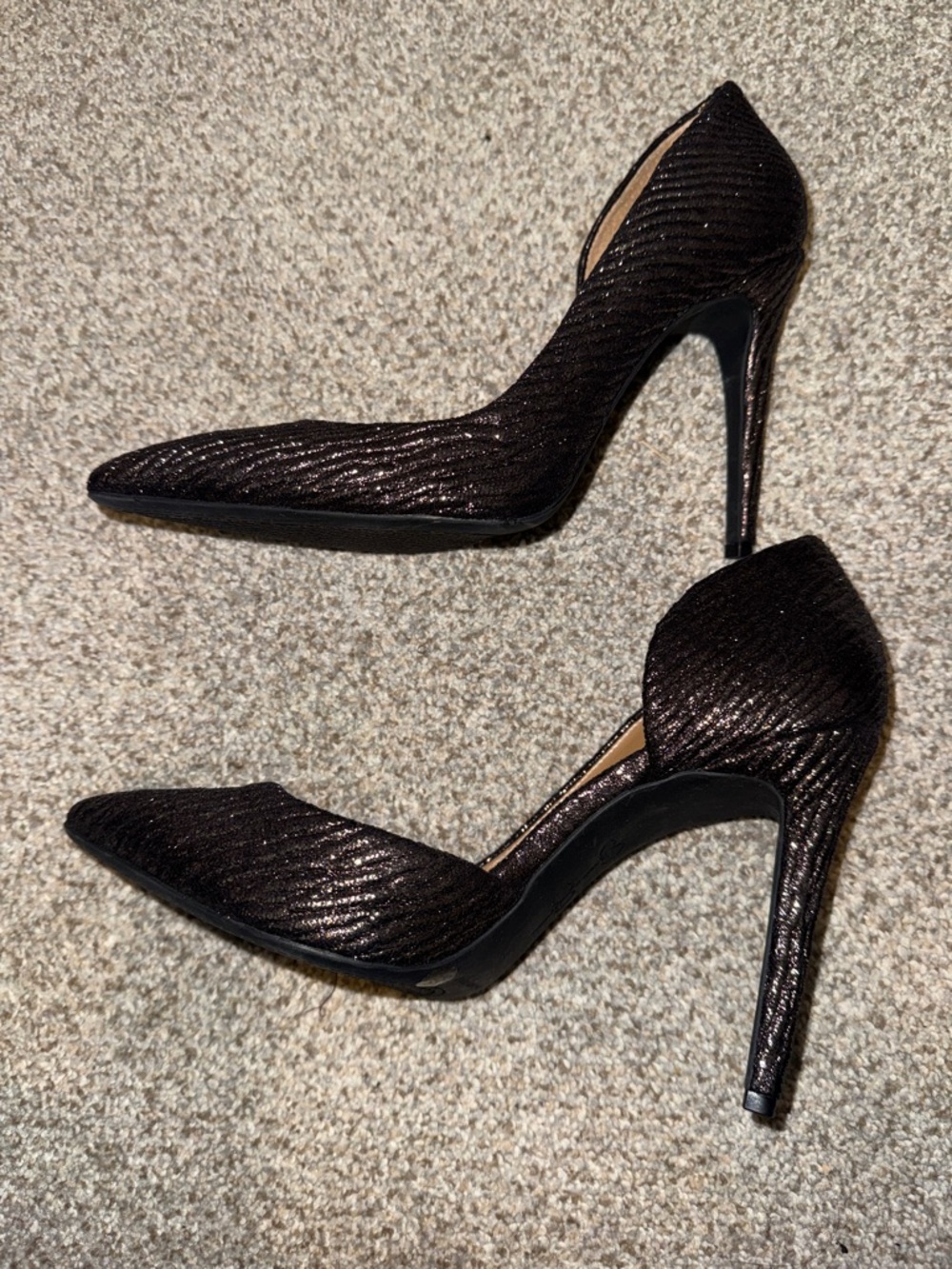 Jessica Simpson Metallic Black Pointed D'Orsay Heels - Picture 4 of 4